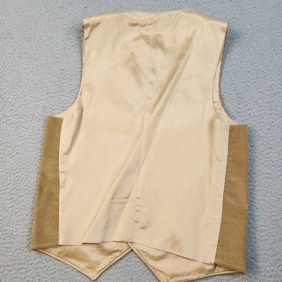 Vintage 70s Vest Mens 36 Brown Corduroy Button Suit Jacket Western - Picture 5 of 6